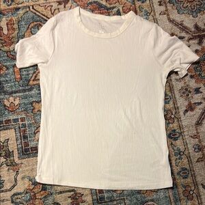 A New Day White Ribbed Top